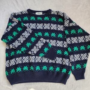 Vintage Blarney Irish St. Patrick Patterned Sweater